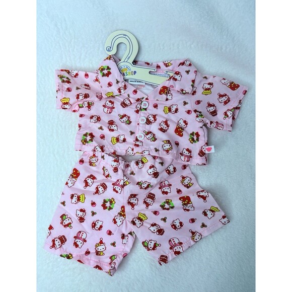 Build a Bear x Hello Kitty Christmas Pajama Set 25th Anniversary NEW - Picture 1 of 4